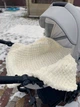 Плюшевий в'язаний дитячий плед "Плетінка" 80 на 80 см №62 - Молочний - изображение 1