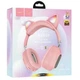 Наушники беспроводные HOCO ESD13 Skill cat ear кошачьи ушки розовые - изображение 3