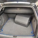 Автомобильный саквояж органайзер в багажник авто 30 х 30 х 30 см из кожезаменителя черный нитка синяя - изображение 5