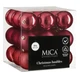 Ялинкові пластикові кулі Mica Decorations 27 шт 8 см вишневі (598010) - зображення 1