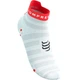 Носки с компрессионным эффектом для триатлона короткие Compressport Pro Racing Socks V4.0 Ultralight Run Low White/fluo red/black L (100081373) - изображение 4