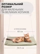 Лежанка для кота оконная VMHouse лежак гамак для кошки спальное место на присосках хаки (0014-0005) - изображение 2