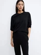 Свитшот женский Mango Pique 57096711-99 S Черный (8445922656133) - изображение 6