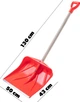 Лопата для снігу Kadax широка 130 см Помаранчева (K3678) - зображення 6
