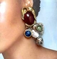 Сережки с подвесками Стильная акцентная бижутерия jewelry Многоцветные - изображение 5