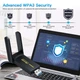Двохдіапазонний бездротовий мережний Wi-Fi адаптер USB Fenvi FU-AX1800 2.4G/5G Mu-MIMO Black (18838) - зображення 7