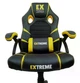 Геймерське крісло Extreme EX Yellow чорно-жовте екошкіра + мембранна тканина, 117×65×49 см, 120 кг - зображення 5