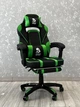 Игровое кресло Deus Large Green чёрно-зелёное экокожа, 125×68×50 см, 120 кг - изображение 2
