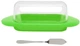 Масленка с ножом Frico FRU-066-Green зеленая пластиковая - изображение 1