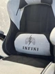 Комп’ютерне крісло INFINI ThrustX сіро-чорне тканина, 133×63×50 см, 120 кг - зображення 5