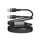 Кабель ACEFAST C22-02 Type-C to 2xType-C 100W aluminum alloy cable 5A 1.2м Black (6974316285120) - изображение 4