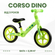 Беговел велобег 12” Corso DinoCS-12716 с нейлоновой рамой, EVA колёса, ультралёгкий, для детей 2–4 лет - изображение 1