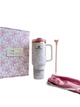 Термокружка Stanley 1913 x LoveShackFancy Holiday Quencher® H2.0 FlowState™ Tumbler | 40 OZ 1180 мл у подарунковій коробці білий з рожевим - изображение 1