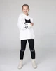 Лосины зимние для девочки на меху с котятами SmileTime Kitten Dots Blue на меху 116 см Черные (ZW5-02-1.13) - изображение 1