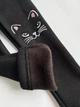 Лосины зимние для девочки на меху с котятами SmileTime Kitten Dots Blue на меху 116 см Черные (ZW5-02-1.13) - изображение 3