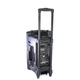 Портативна колонка Su-Kam BT 120D 150 Вт з 2 бездротовими мікрофонами Bluetooth акустична система караоке колонка потужна переносна акустика FM радіо акумулятор 12V 12Ah музична колонка для свят вечірок виступів відпочинку на природі до 15 годин роботи - зображення 2
