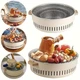 Гриль для барбекю бездымный для мяса, рыбы и овощей 30×30×11,5 см, портативный, с металлической решеткой - изображение 3