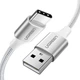 Кабель USB на Type-C UGREEN US288 Cable Nickel Plating Aluminum Braid (1m, 18W, 3A). White - зображення 3