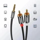 Аудіо кабель mini-jack 3.5mm на Double RCA тюльпан UGREEN AV116 2RCA Male Cable (1м). Black - зображення 7