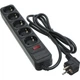 Фільтр живлення Patron 1.8 m3*1.5mm2 (SP-1652) 5 розеток BLACK (EXT-PN-SP-1652) (16021) - зображення 1