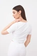 Топ с коротким рукавом и круглым вырезом Giulia CROP T-SHIRT L/XL White-bianco эластичный для йоги и фитнеса - изображение 6