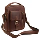 Мужская кожаная сумка через плечо BUFFALO BAGS 6232B коричневый нубук - изображение 2