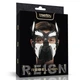 Маска намордник воющего щенка для эротических игр черно белая Lovetoy Rebellion Reign One size - изображение 1