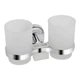 Склянка з тримачем Lidz Oreo 0402 подвійний настінний (матове скло) LDORE0402CRM22164 Chrome - изображение 1