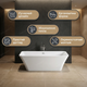 Ванна акриловая отдельностоящая Insana BS - Liza 170x75х58 см для отеля дома SPA чаша овальная белая - изображение 2