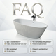 Ванна акриловая Insana Florencia Line W для спа отеля дома отдельностоящая 170x80x58 см островная овальная - изображение 4