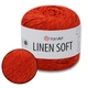 Пряжа YarnArt Linen soft, Мак №7310, 100 г 272 м- нить лен, вискоза, хлопок для вязания - изображение 1