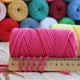 YarnArt Macrame Cord 3mm, Зелений неон №802 - трикотажний шнур 250 г / 85 м для в'язання сумок, іграшок, килимків, макраме, товста пряжа - зображення 2