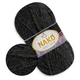 Nako Sport Wool, Антрацит №1441, полушерстяная пряжа, 100 г / 120 м, 25% шерсть / 75% акрил, для снудов, шапок, кардиганов - изображение 1