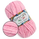 Пряжа плюшева Етрофіл Йонка Бебі, Etrofil Yonca Baby, Ніжно-рожевий №73106, 100 г/120 м, поліестер, для в'язання спицями та гачком, для іграшок - зображення 1