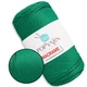 Шнур для макраме Popyarn Macrame L, Смарагдово-зелений №405, 200 г/190 м, 100% поліпропілен - для в'язання сумок, килимків, кошиків, панно, декору - зображення 1