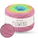 YarnArt Flowers, №312, секційне фарбування, 55% бавовна / 45% поліакрил, 250 г (1000 м), пряжа для в'язання, демісезонна, Ярнарт Фловерс - зображення 1