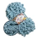 Alize Puffy Fine NEW, Лазурный №414 (100г/14м) плюшевая нитка с готовыми петлями для вязания руками пледа игрушек и балаклавы, Ализе Пуффи Файн - изображение 1