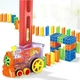 Конструктор іграшка-поїзд доміно, DOMINO Happy Truck sciries COLORS 60 деталей - зображення 1