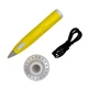 Набір для творчості 3D ручка AK 0011(Yellow) 17 см, 9 трафаретів - изображение 3