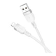 Кабель для заряджання та передачі даних USB Hoco X109 Silicone 2.4A USB to Lightning 1m White - зображення 1