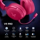 Ігрові бездротові навушники Mchose V9 Pro 7.1 Sound, Bluetooth, 2.4G Pink - изображение 5