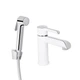 Змішувач для раковини Qtap Grand (з гігієнічним душем) QTGRA272CRW45671 Chrome/White - изображение 1