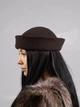 Панама матроса с шерсти D.Hats коричневого цвета с разрезом - изображение 2