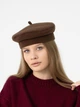 Берет женский из кашемира D.Hats коричневого цвета - изображение 3