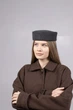 Шляпа таблетка кашемировая D.Hats тёмно серого цвета - изображение 3