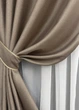 Комплект штор на люверсах VR-Textil Шеніл однотонний № 1906ш Світло-коричневий 150х250 см 2 шт (37-0297) - зображення 5