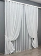 Комплект готовых штор VR-Textil Жаккард Вензель № 418ш Белый 100х270 см 2 шт (31-558) - изображение 3