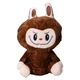 Мягкая игрушка Лабубу 3в1 коричневый 50 см плюшевая игрушка с пледом подушка обнимашка для детей - изображение 5
