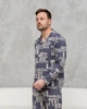 Мужская пижама на пуговицах - Надписи - Family look для пары 2XL - изображение 3