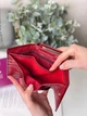 Кожаный лаковый женский кошелек AE2155 красный - изображение 6